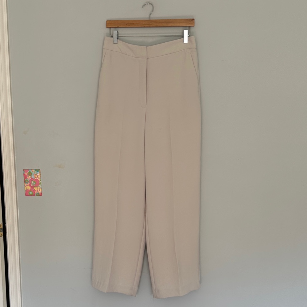 Aritzia Wilfred Cream Wide Leg Women's Pants